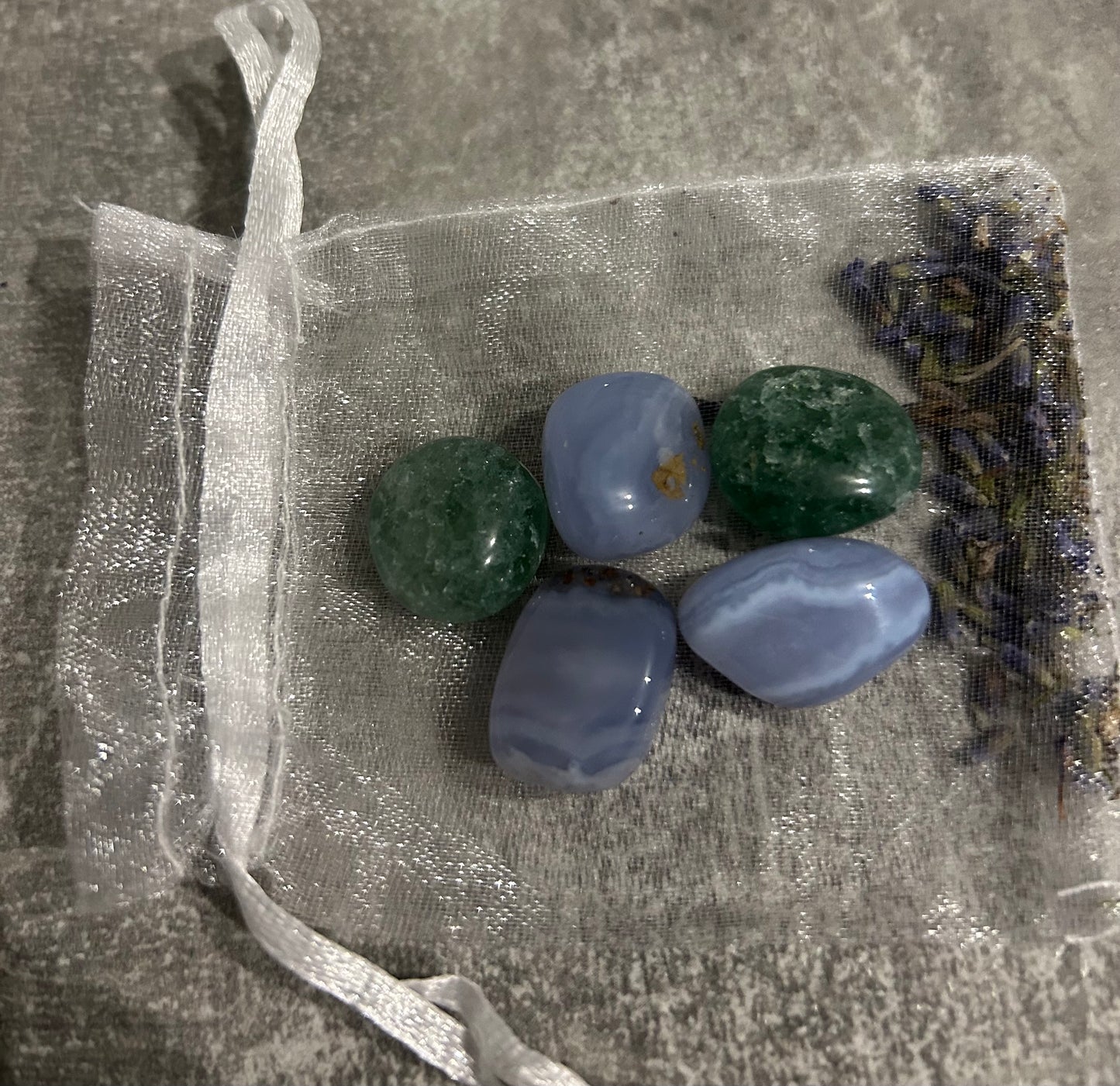 Blue Lace And Green Quartz Bags