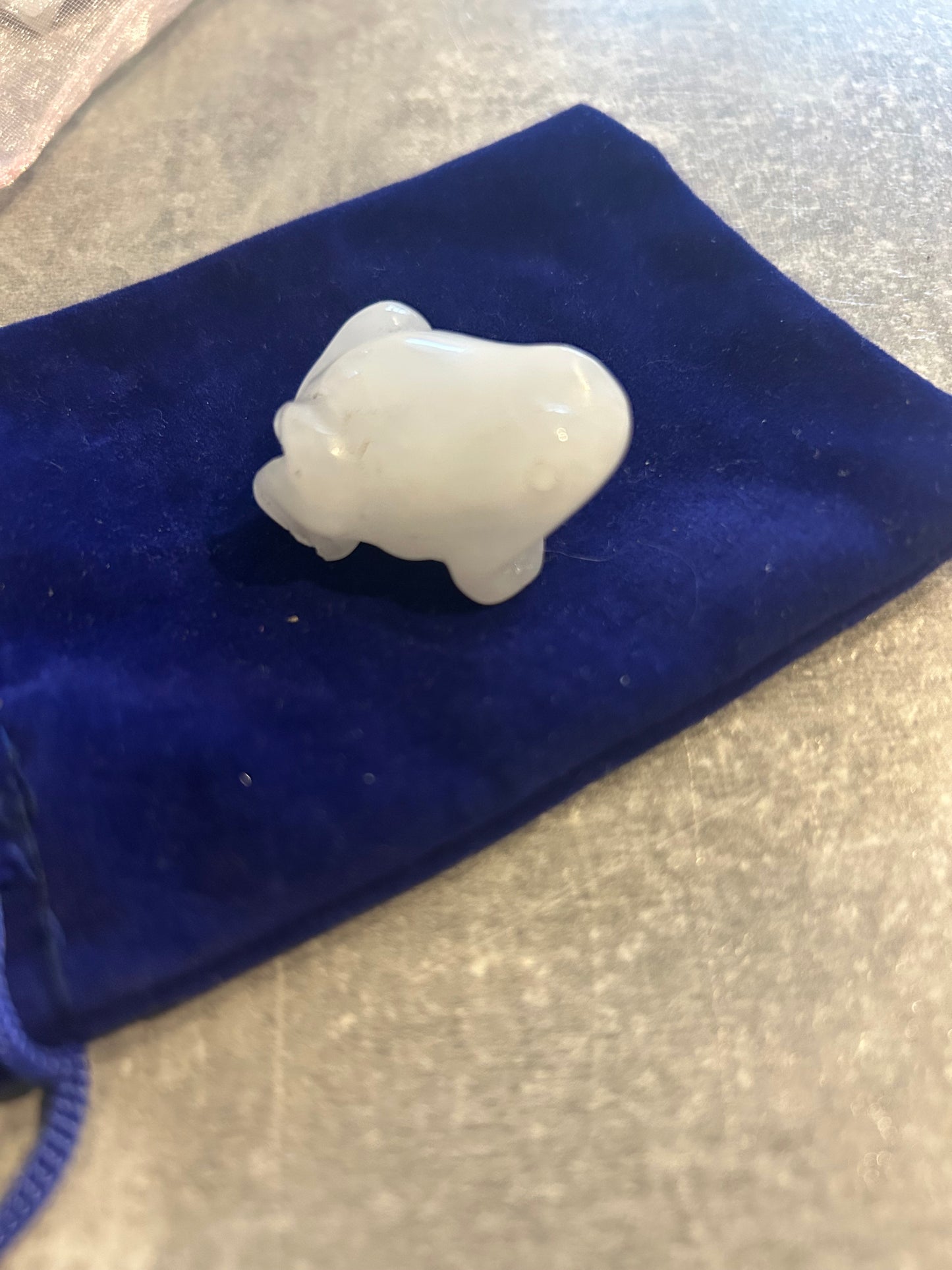 Clear quartz mini frog