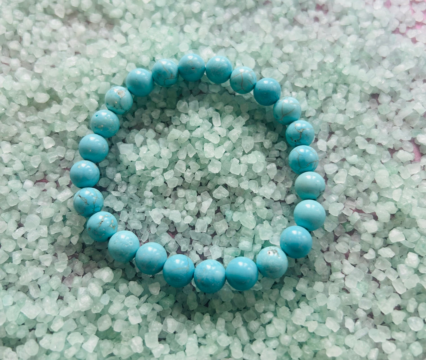Light Blue Howlite Beaded Bracelet