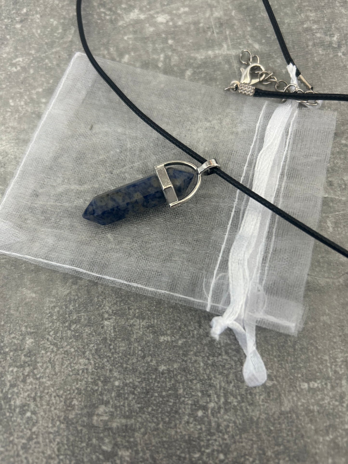 Sodalite Cord Pendant