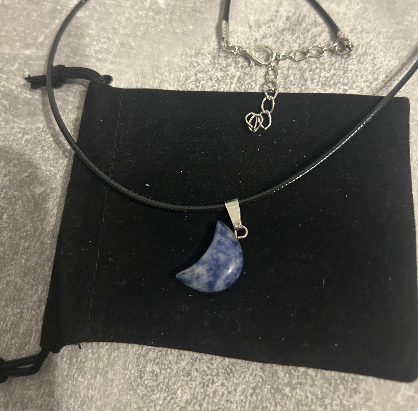 Sodalite Moon Necklace
