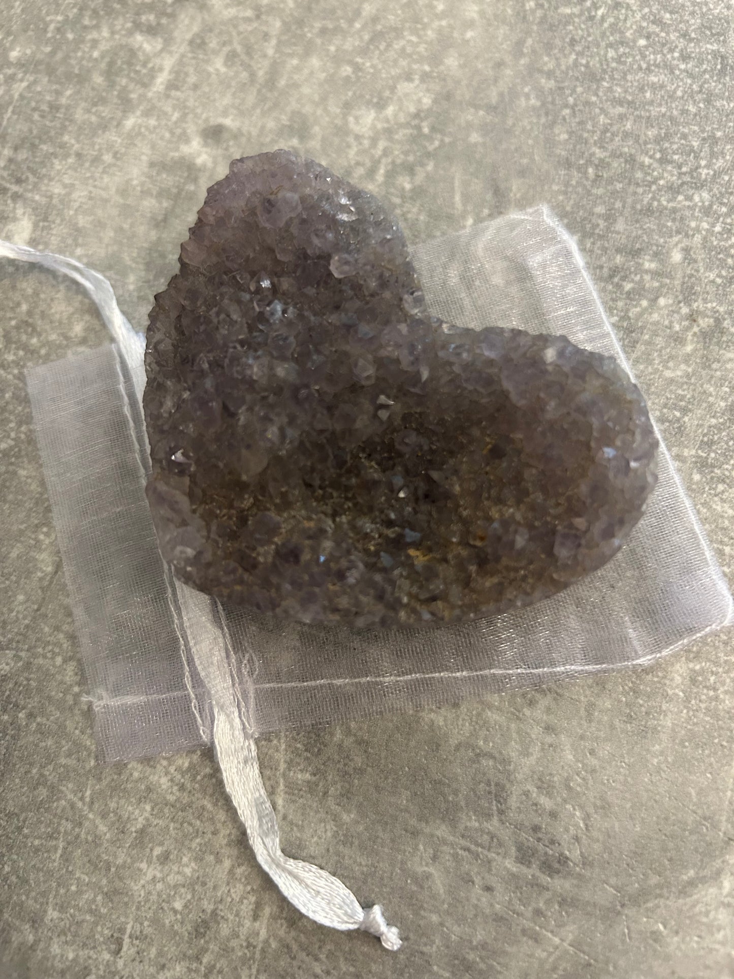 Amethyst Cluster Heart
