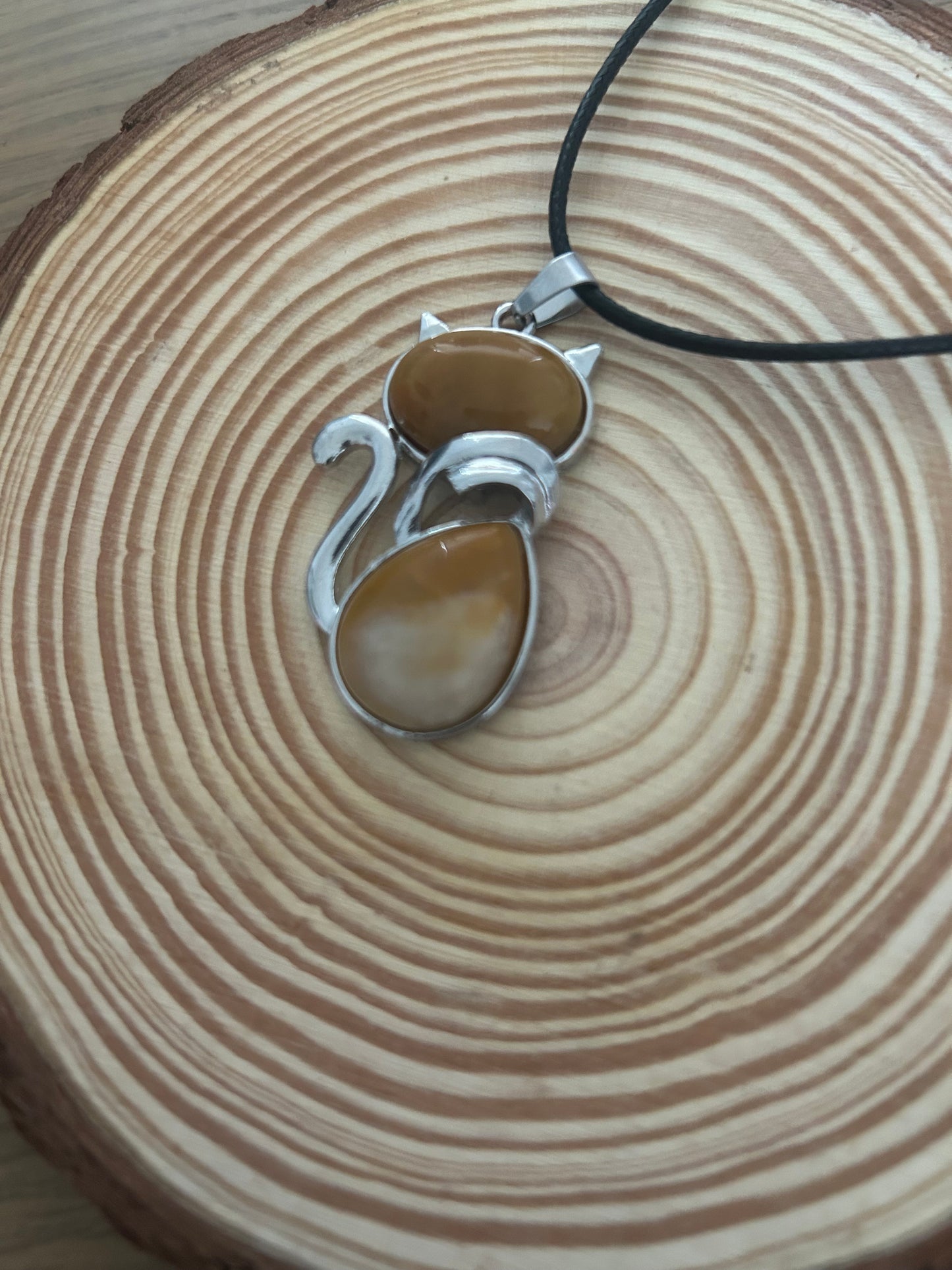 Jasper Cat Necklace