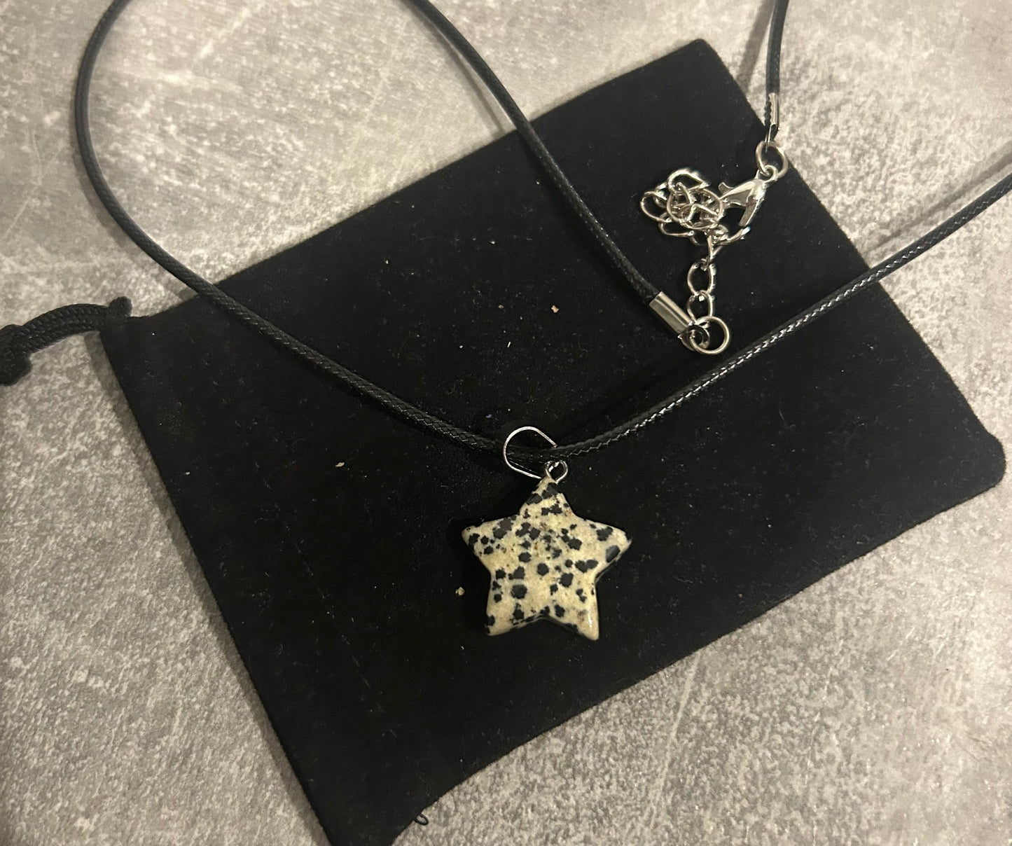 Dalmation Jasper Star Necklace
