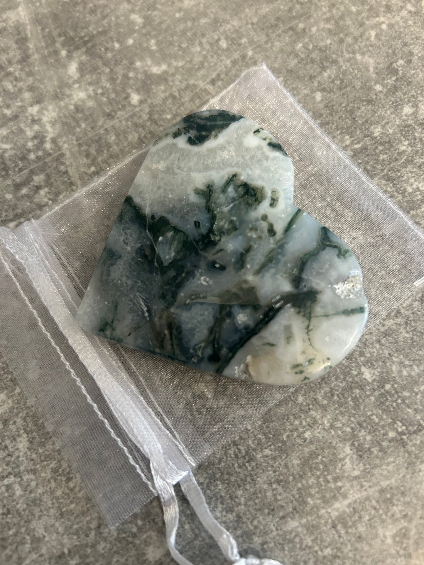 Moss Agate Heart