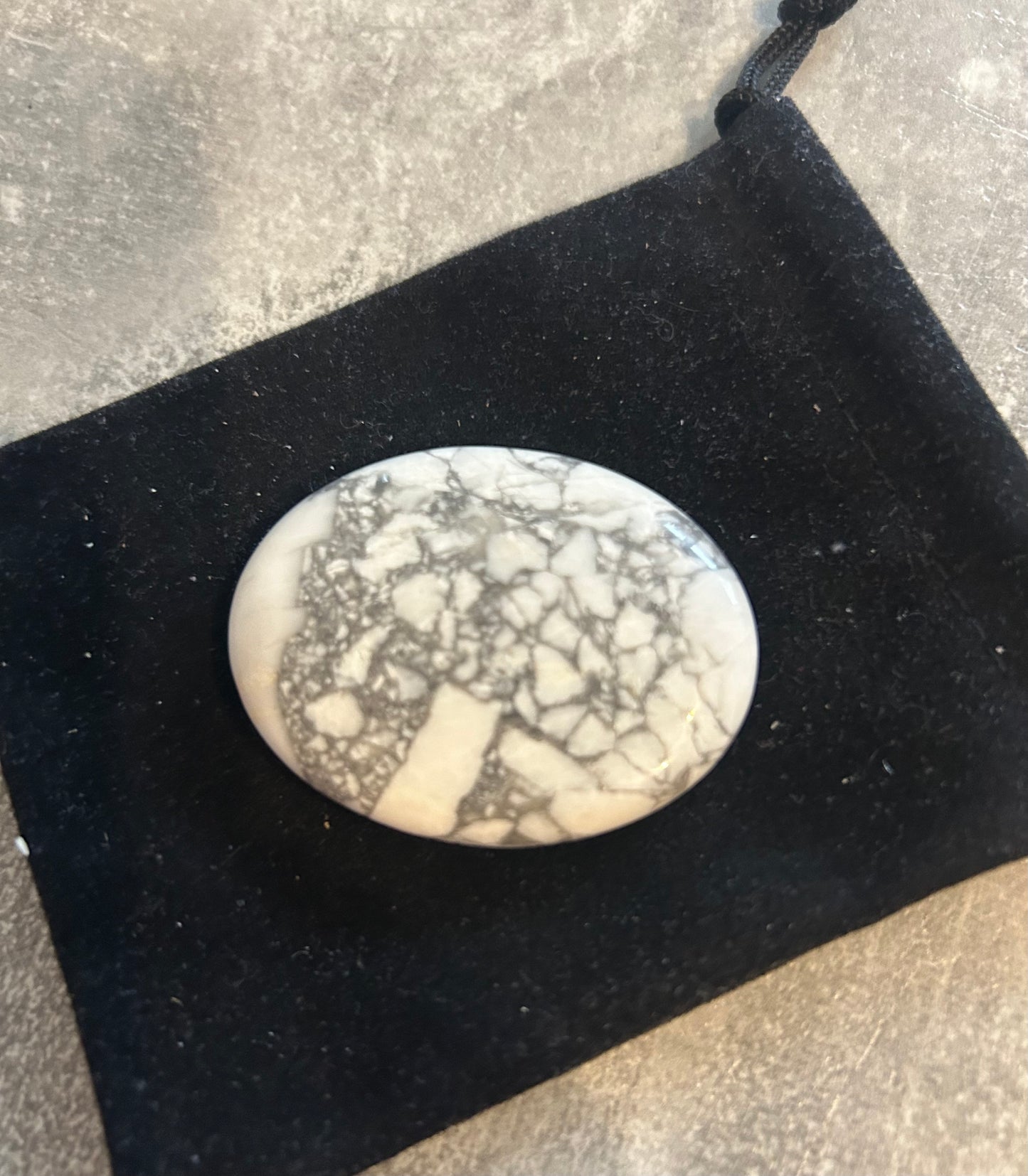 White Howlite Worry Stone