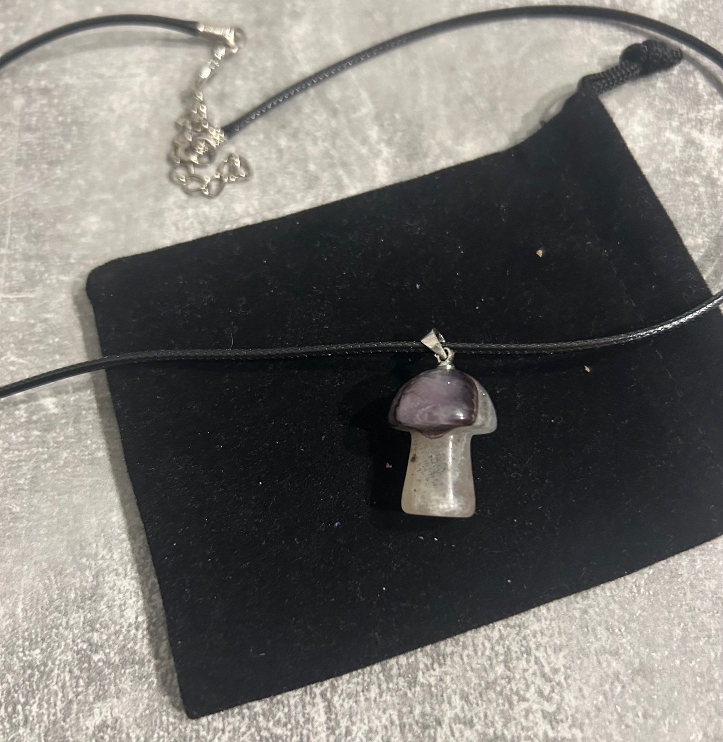 Amethyst Mushroom Necklace