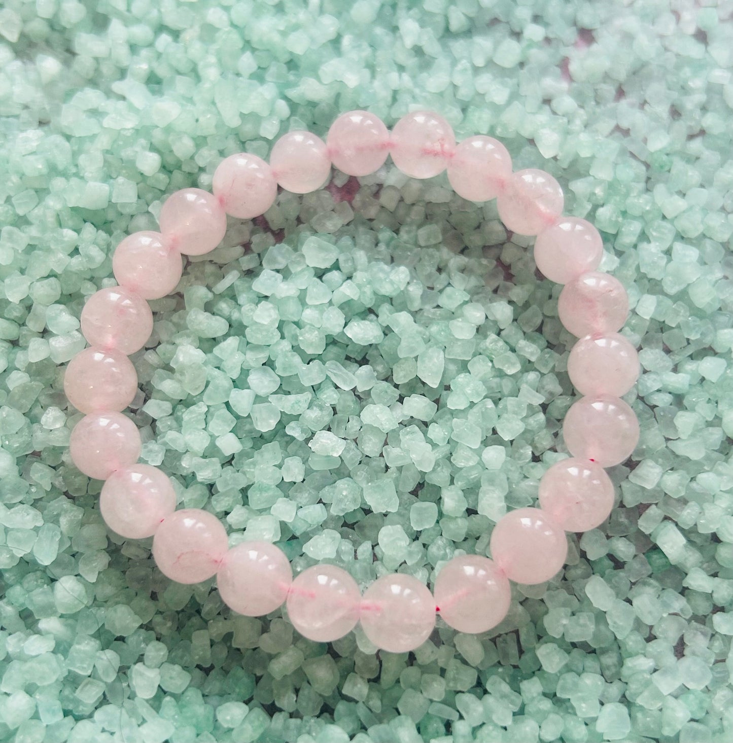 8mm Rose Quartz Beaded Bracelet