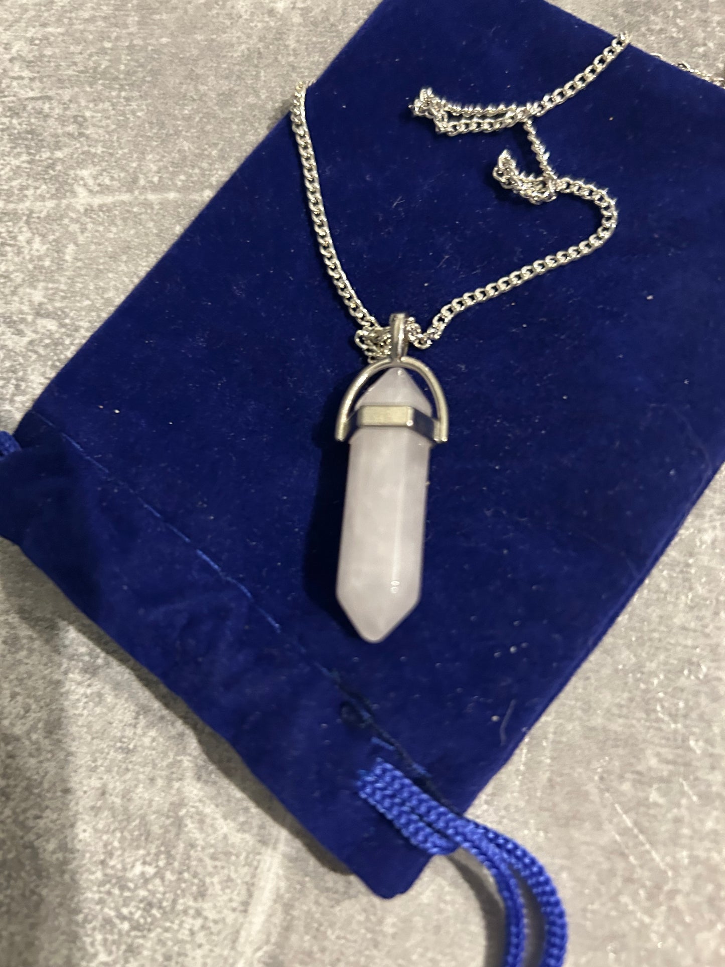 Clear quartz chain pendant