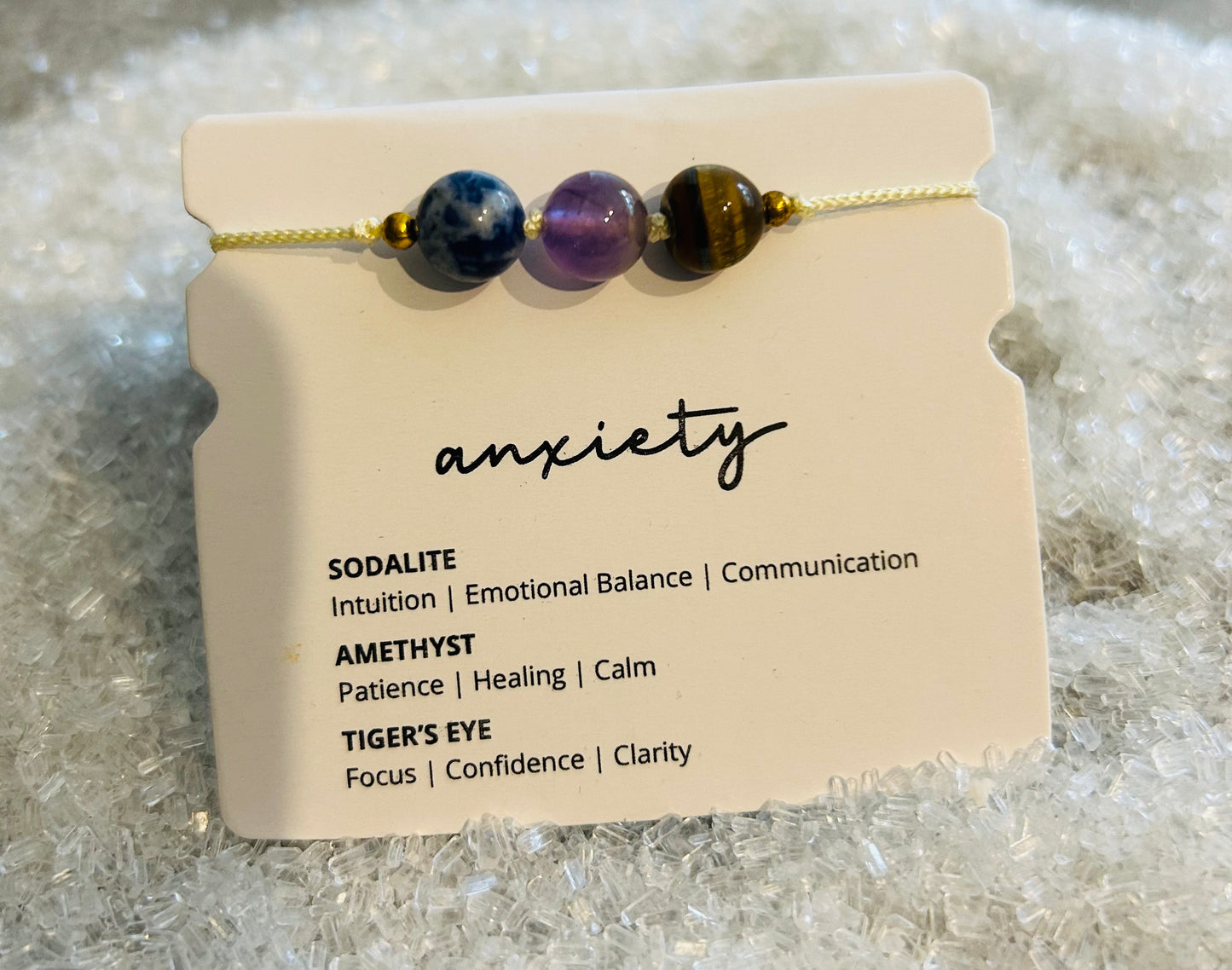 Anxiety White Cord Bracelet