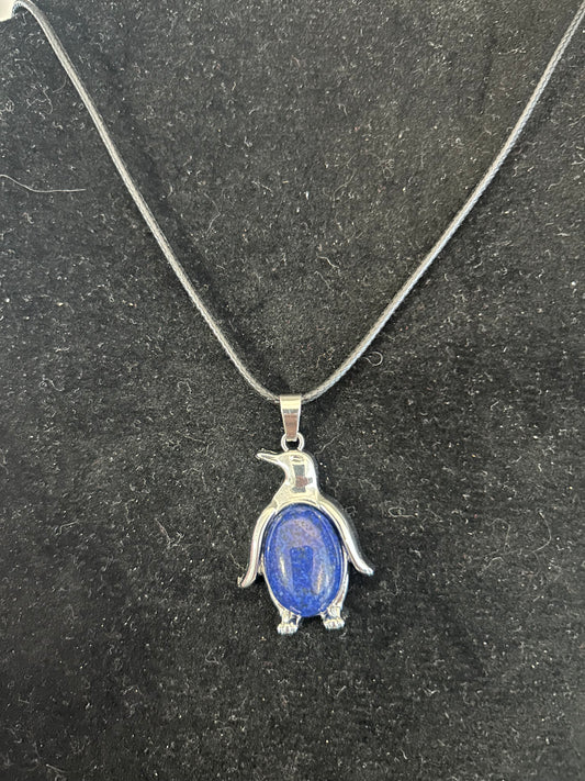Lapis Lazuli Penguin Necklace
