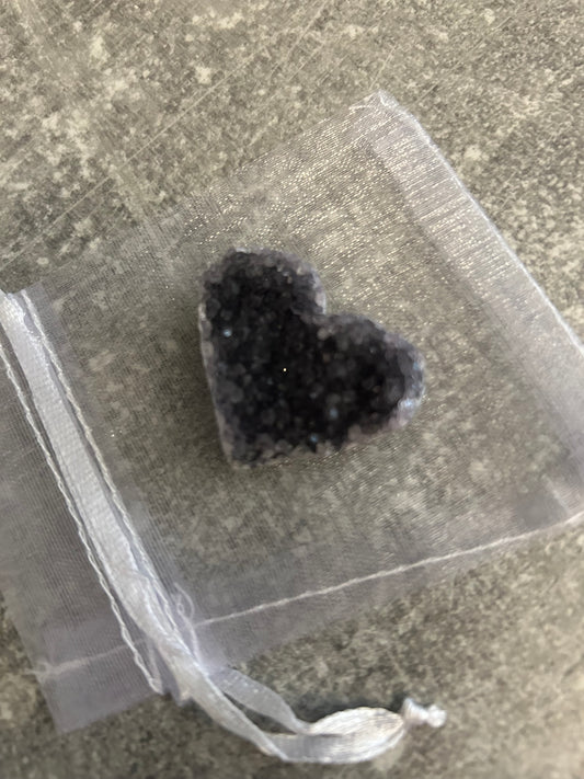 Small Amethyst Cluster Heart
