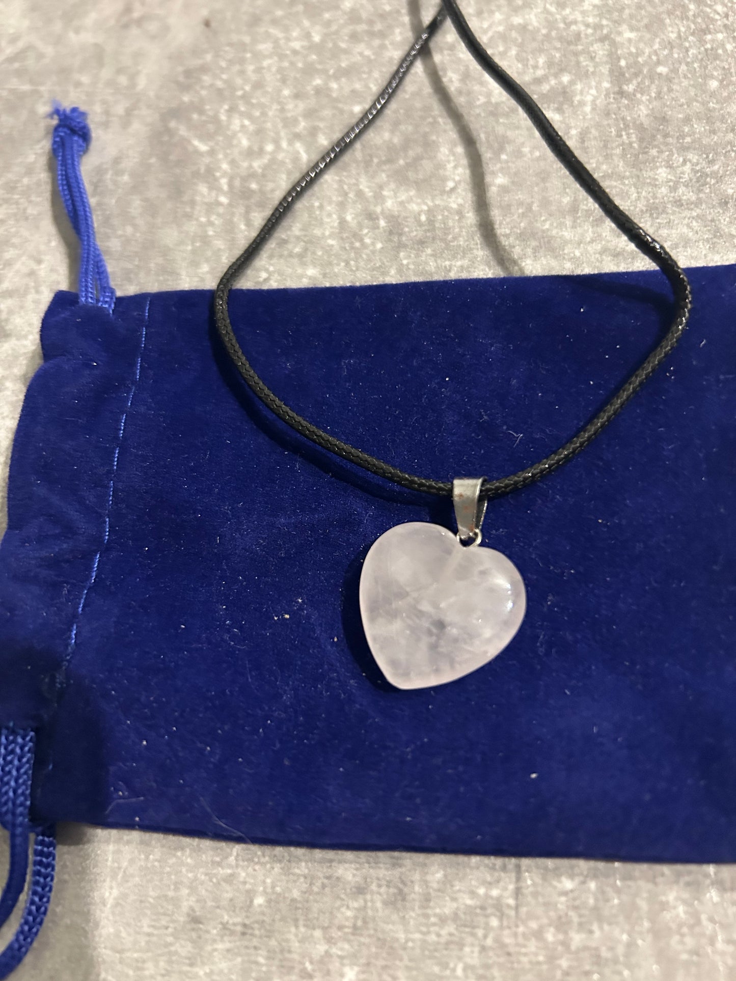 Clear quartz Heart Necklace