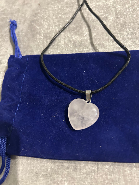 Clear quartz Heart Necklace