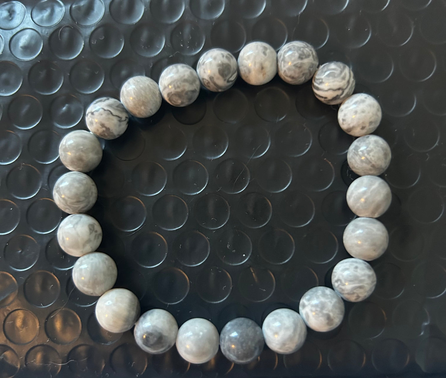 Grey Jasper Beaded Bracelet