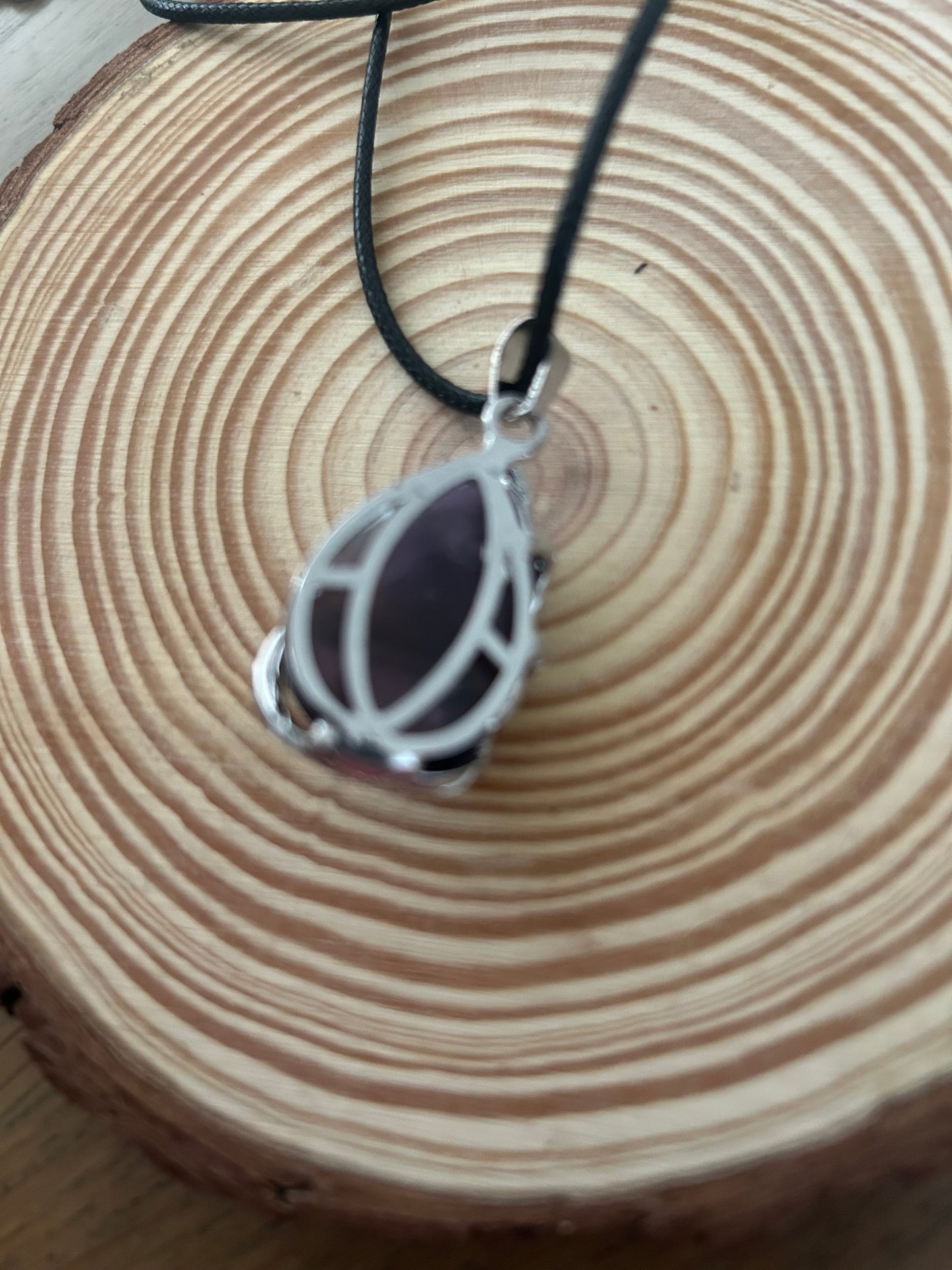 Amethyst Peacock Necklace
