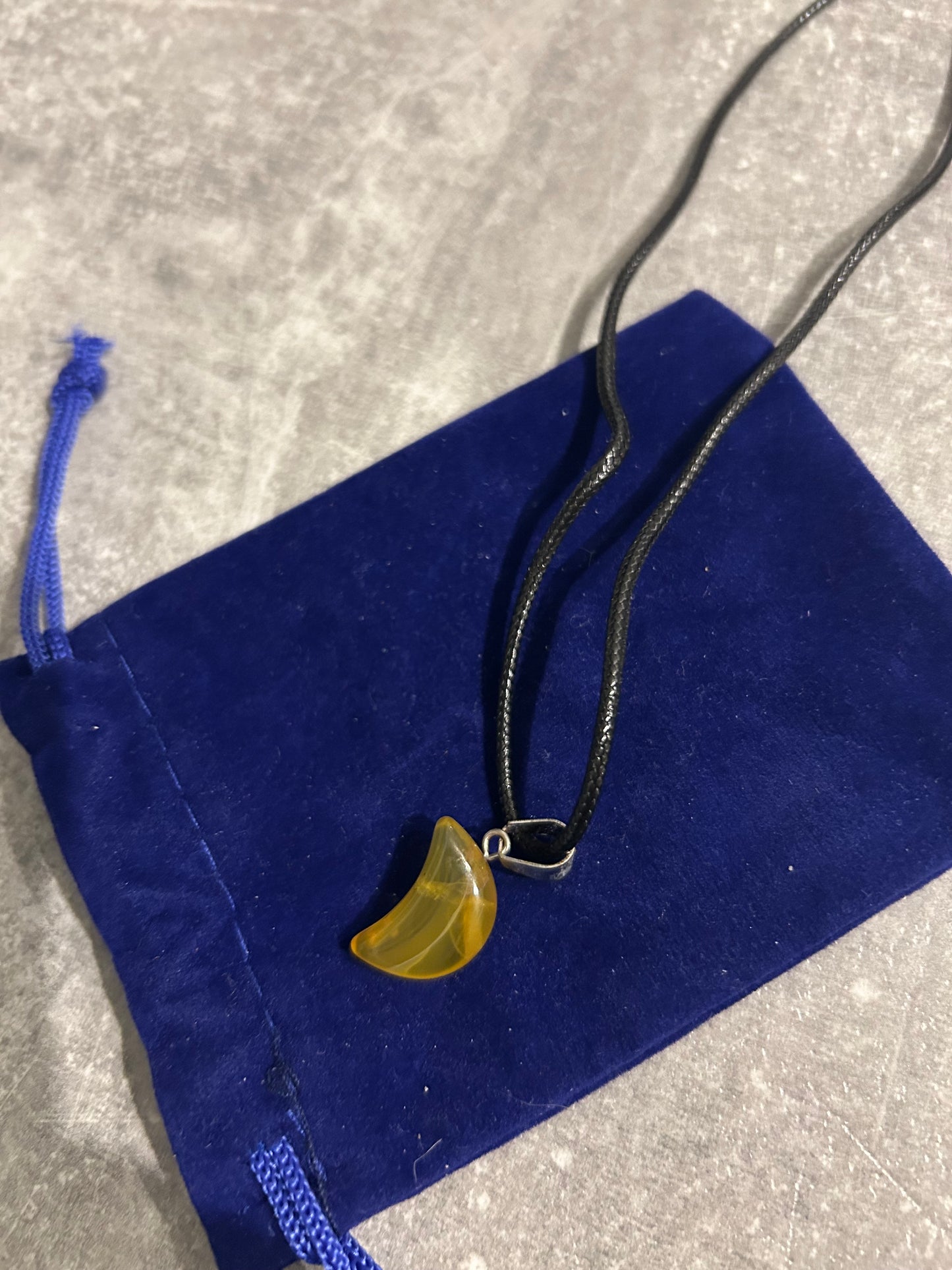 Yellow Jasper Moon Necklace