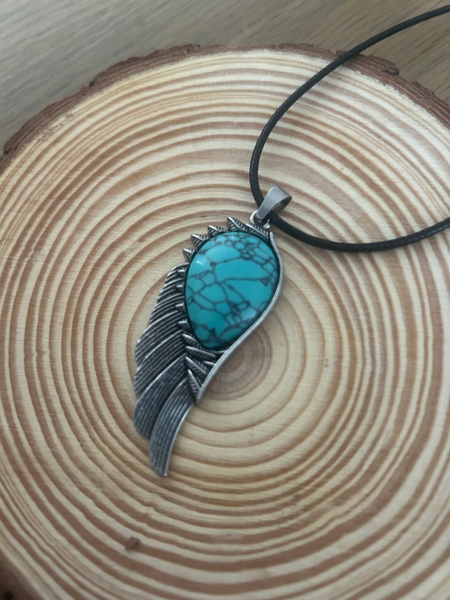 Turquoise Angel Wing Necklace