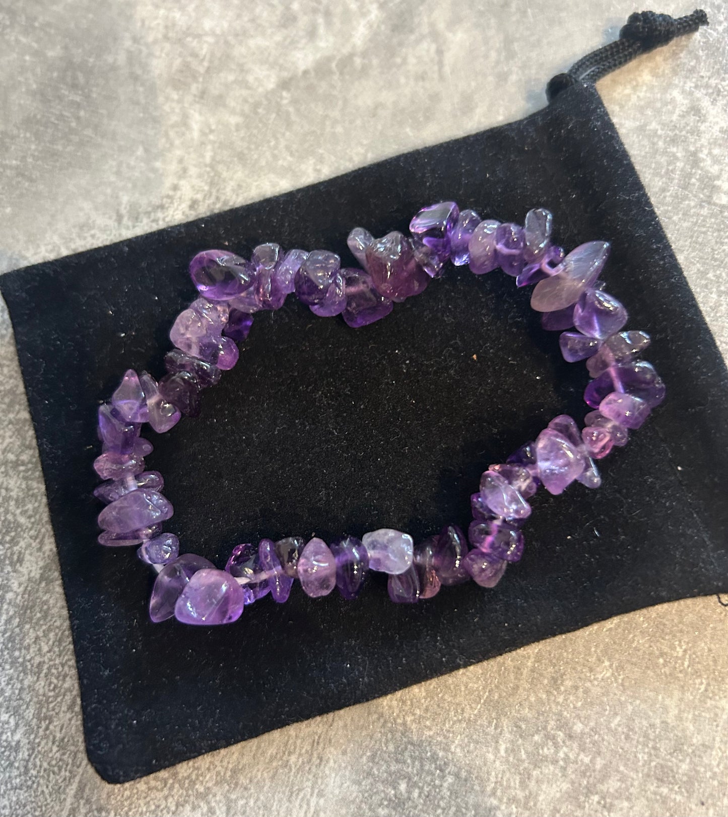 Amethyst Chip Bracelet