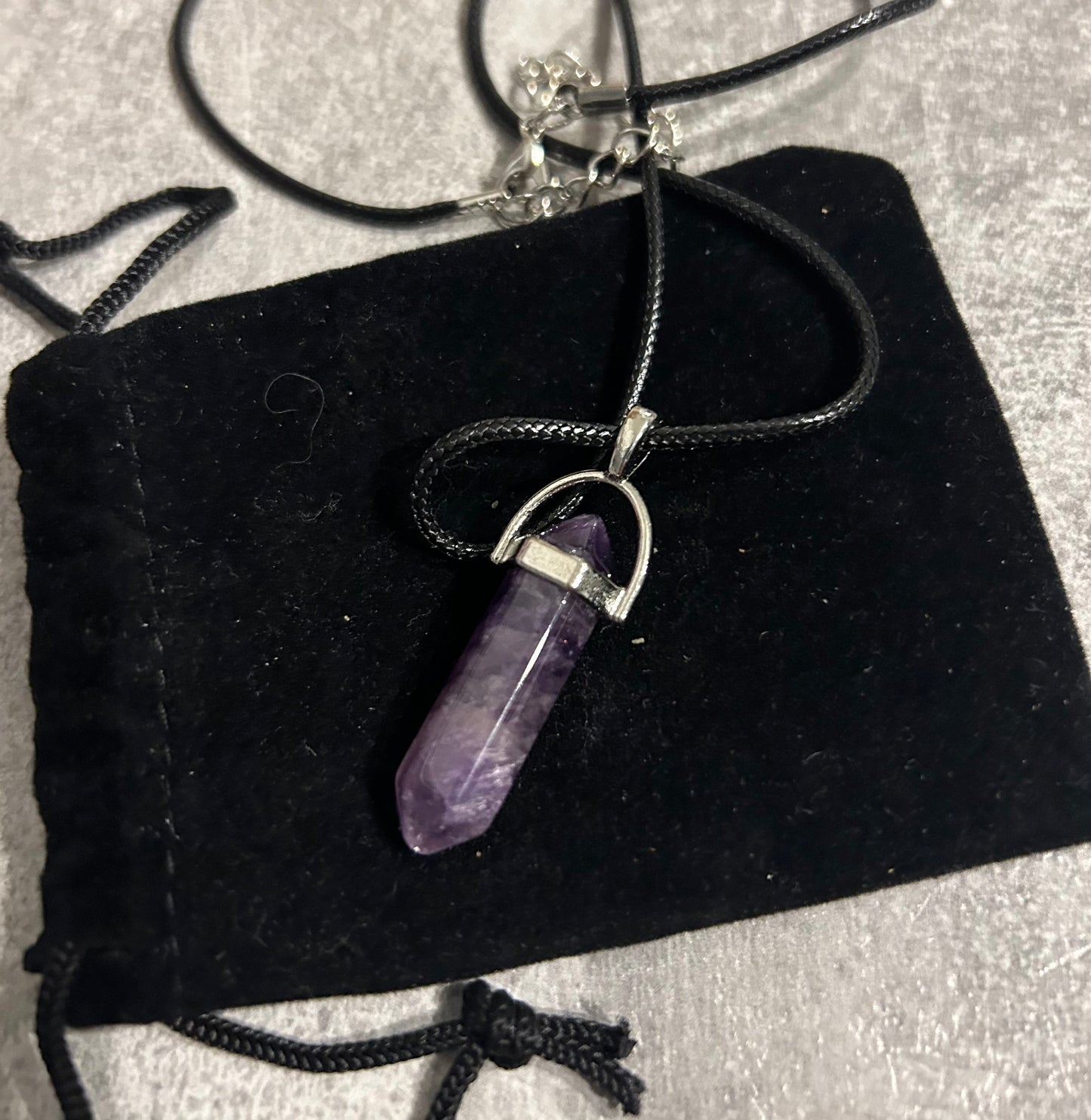 Amethyst Cord Necklace