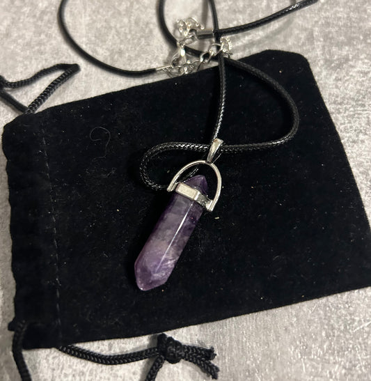 Amethyst Cord Necklace