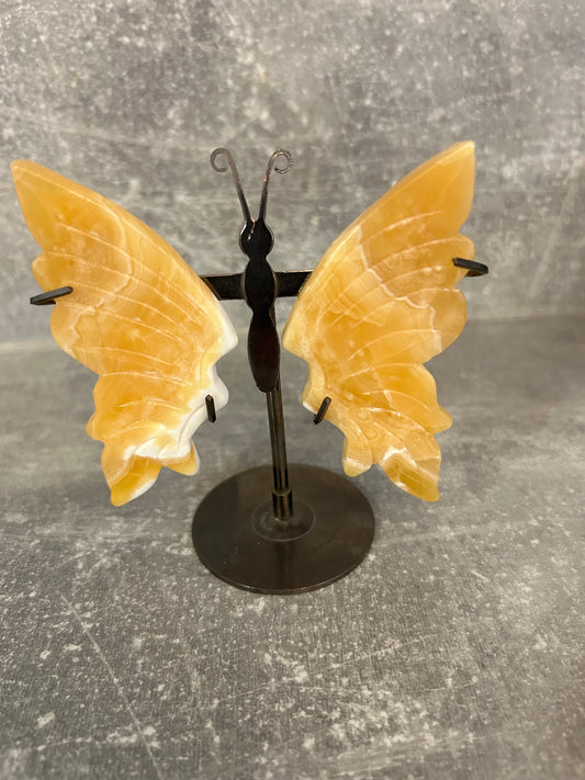 Honey Calcite Butterfly