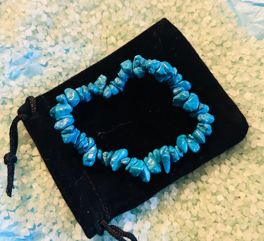 Dyed Blue Howlite Bracelet