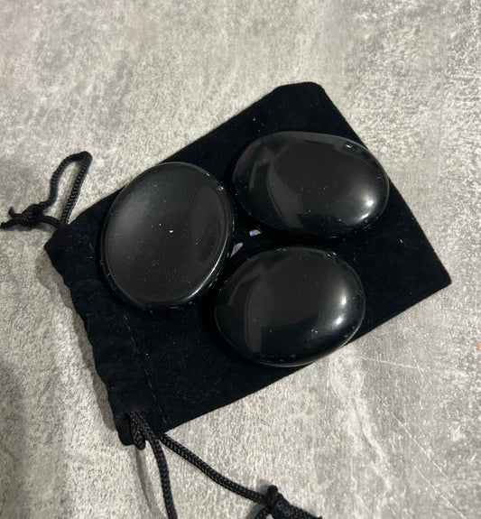 Black Obsidian Worry Stone