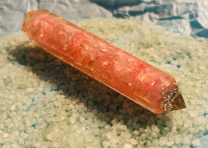 Rose Quartz Organite Obelisk Tower 10-12cm