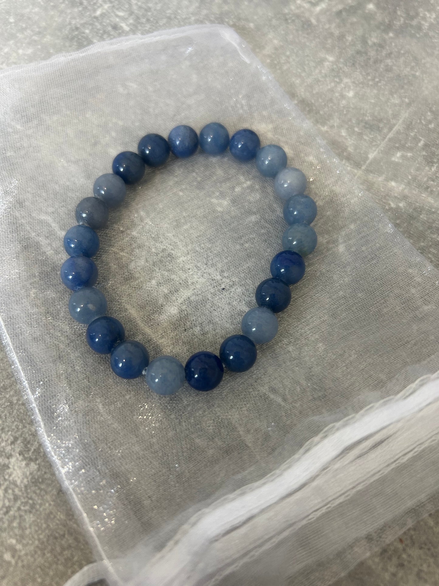 Blue Quartz Beaded Bracelet