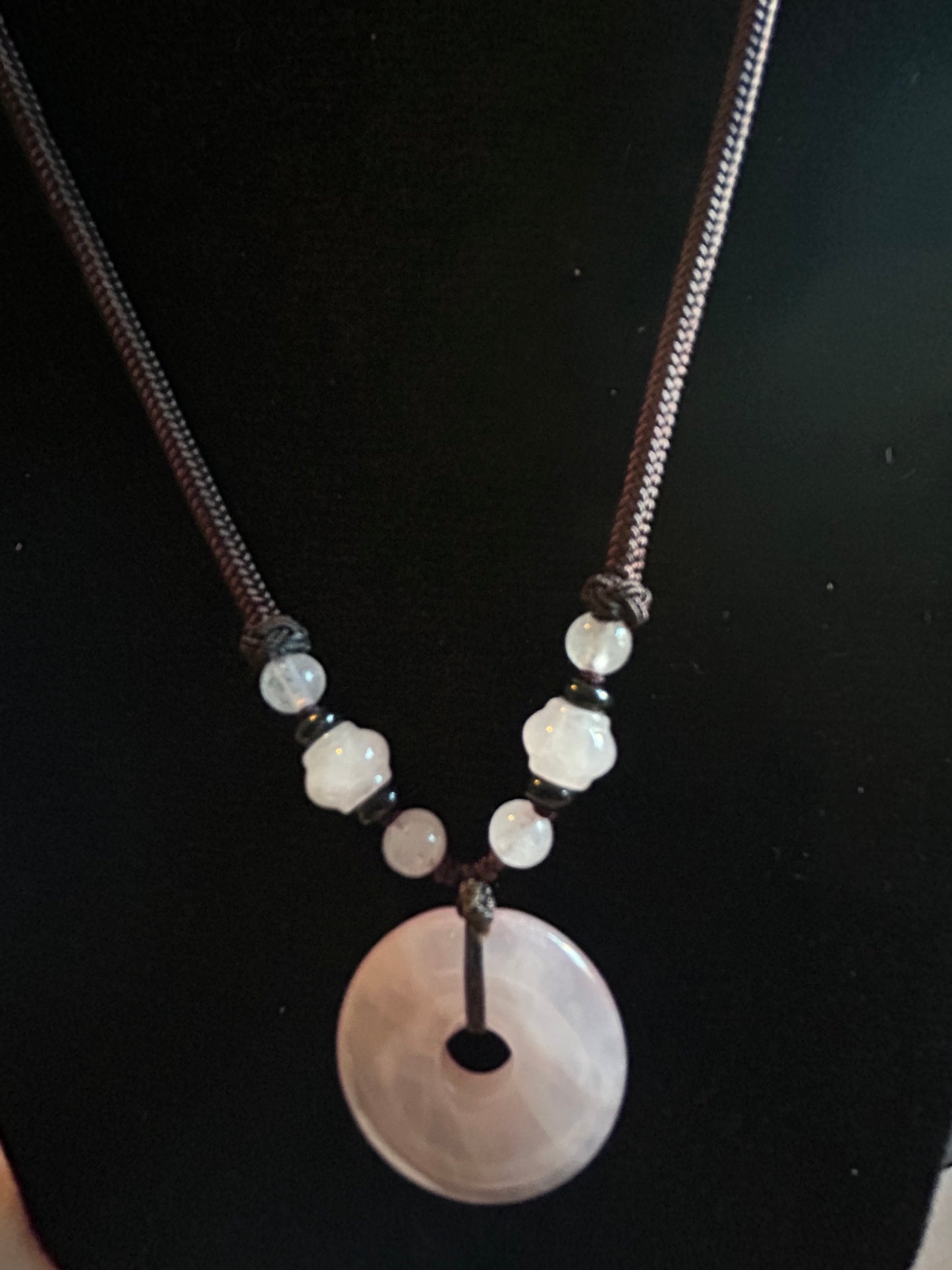 Long Cord Rose Quartz Necklace