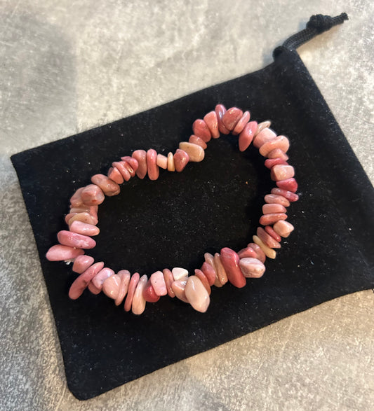 Pink Thulite Chip Bracelet