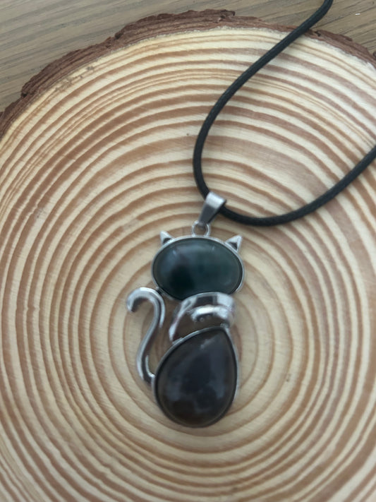Agate Cat Necklace
