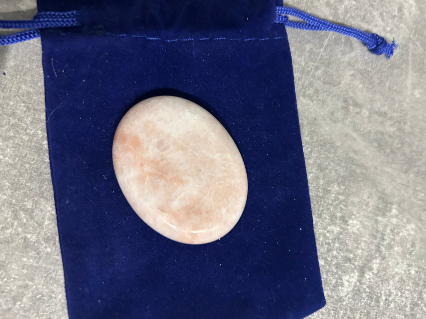 Peach Moonstone Worry Stone