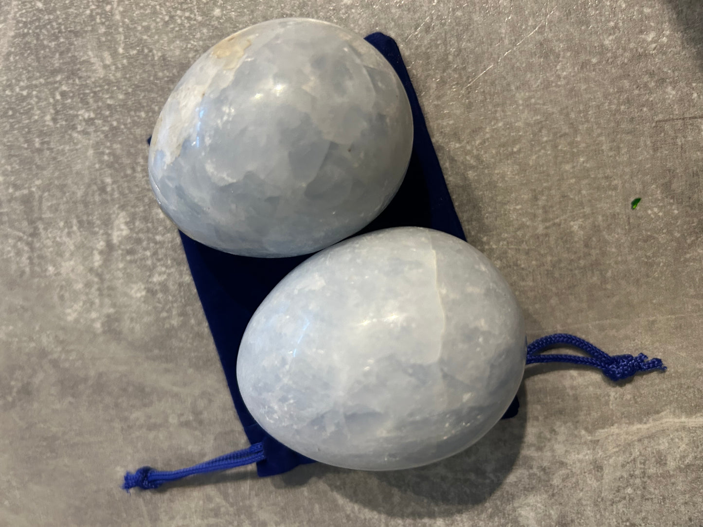 Blue Calcite Egg Shape