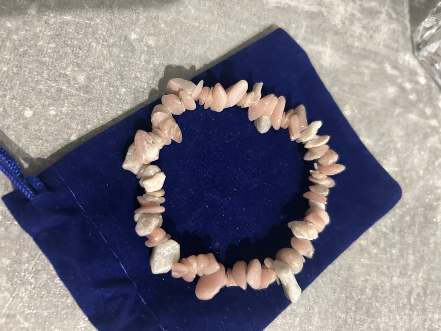 Peach Moonstone Chip Bracelet