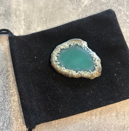 Teal Agate Slice
