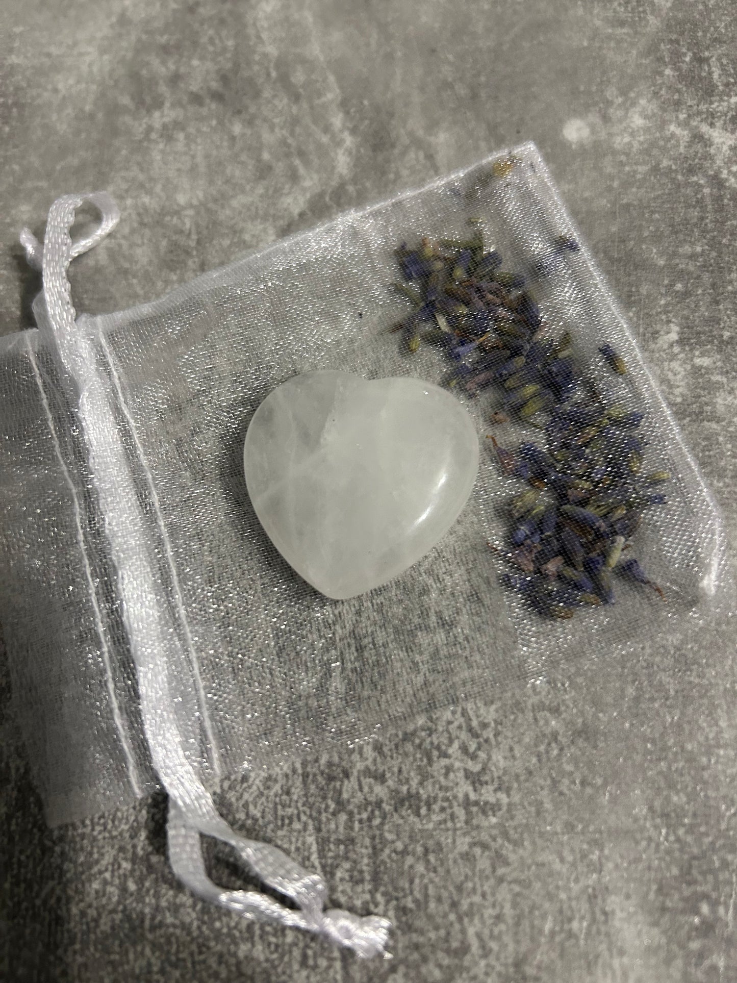 Clear Quartz Puff Heart