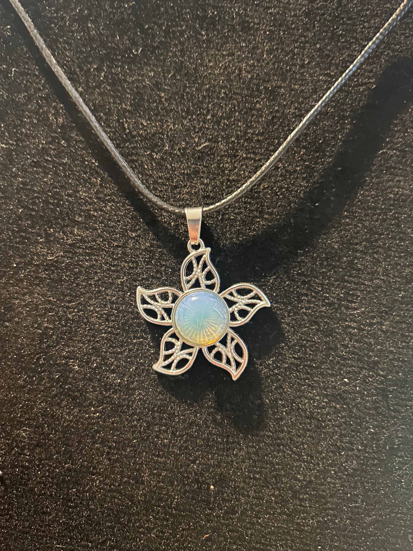 Opalite Flower  Necklace
