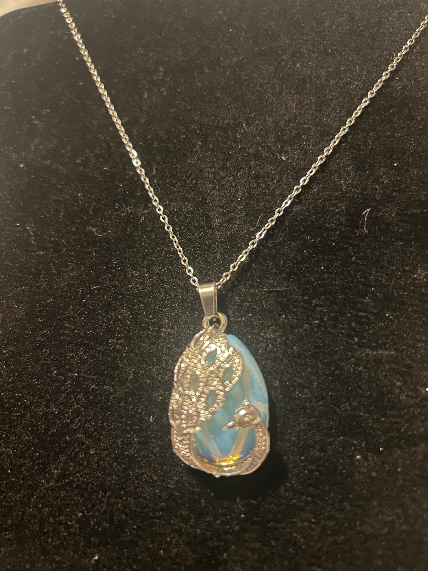 Opalite Peacock Necklace