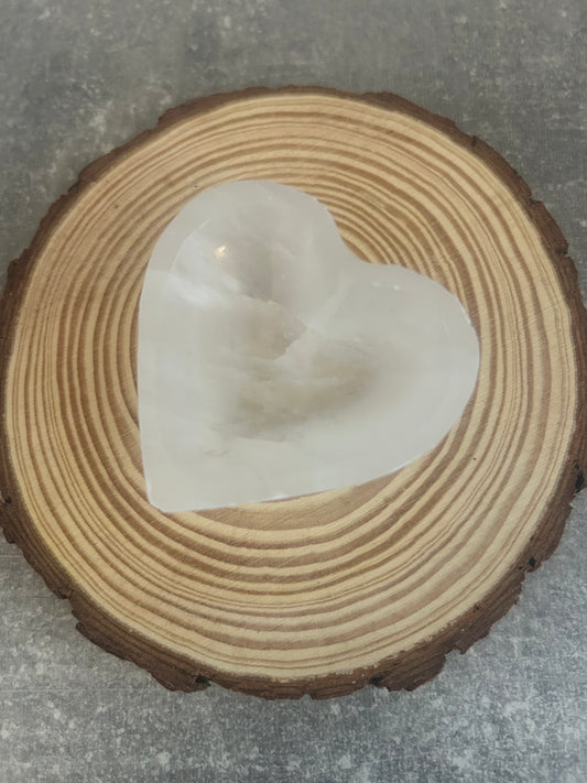 Selenite Heart Bowl