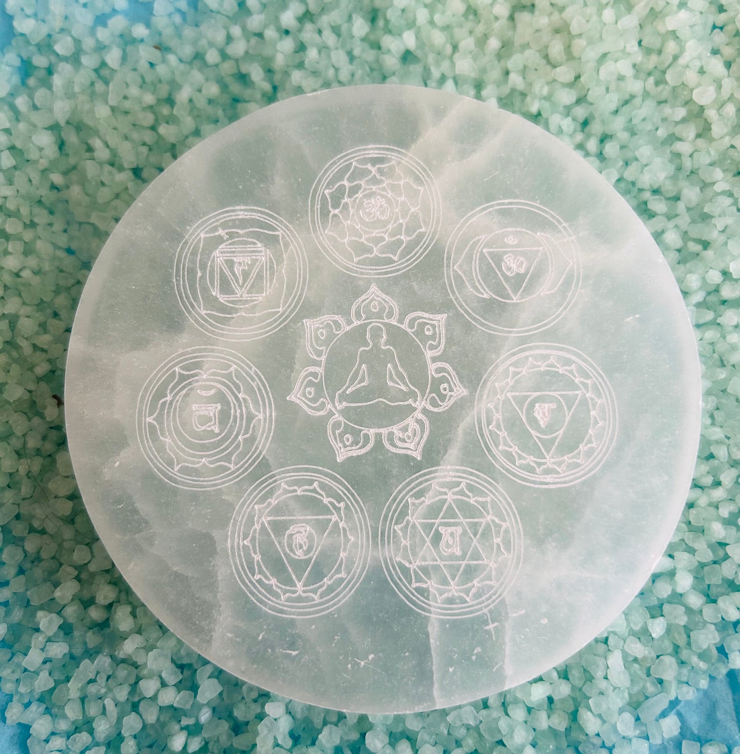 Chakra Selenite Charging Plate