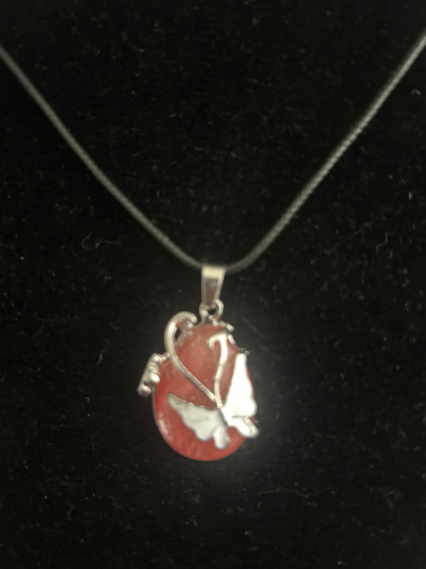Agate Butterfly Necklace