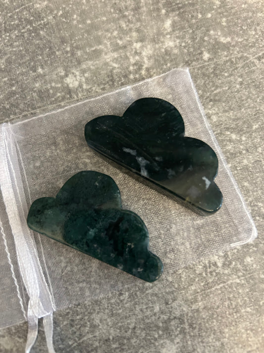 Moss Agate Pair Of Clouds