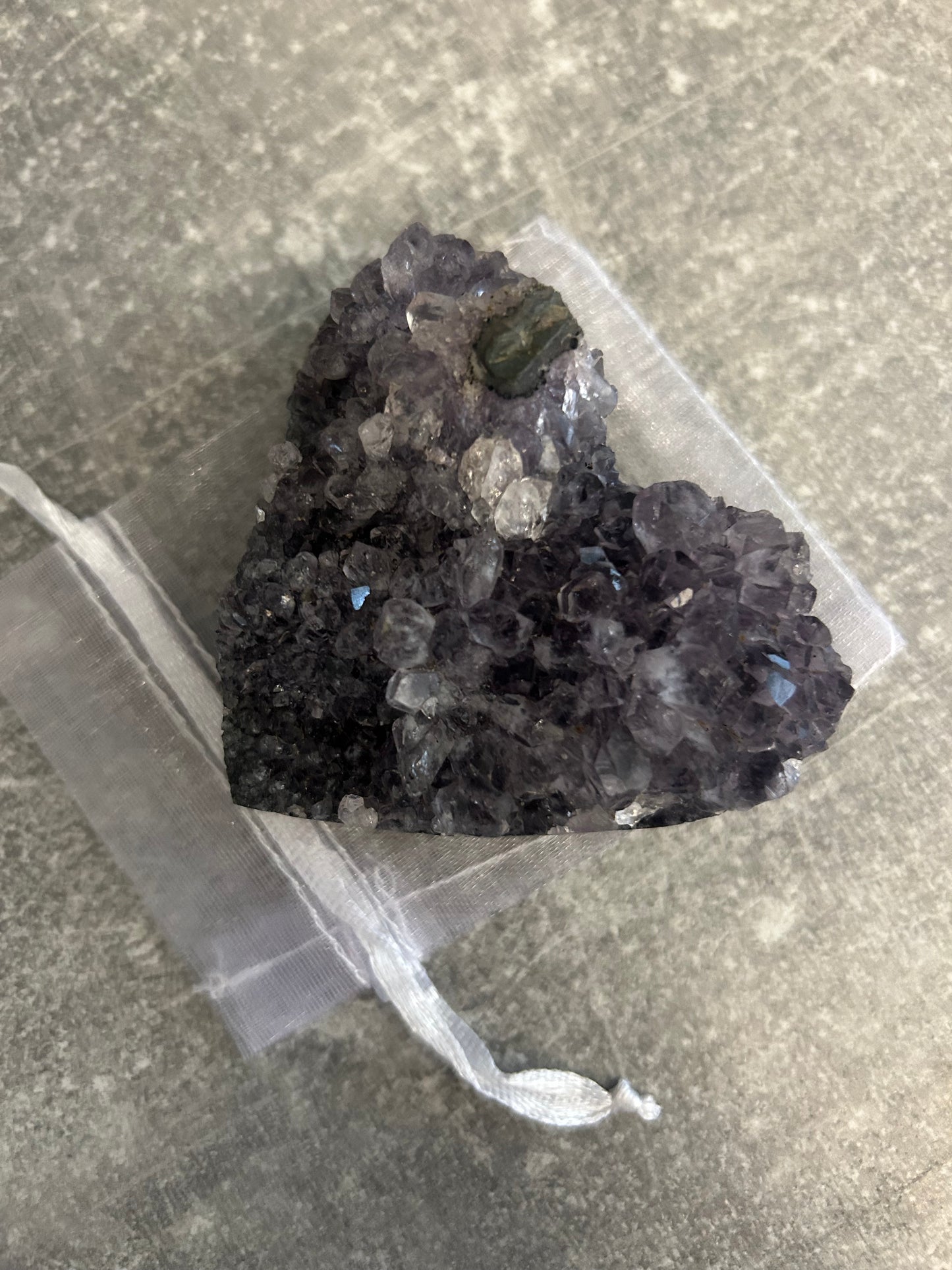 Amethyst Cluster Heart