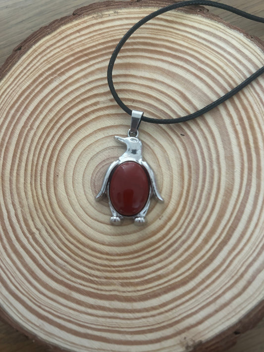 Jasper Penguin Necklace