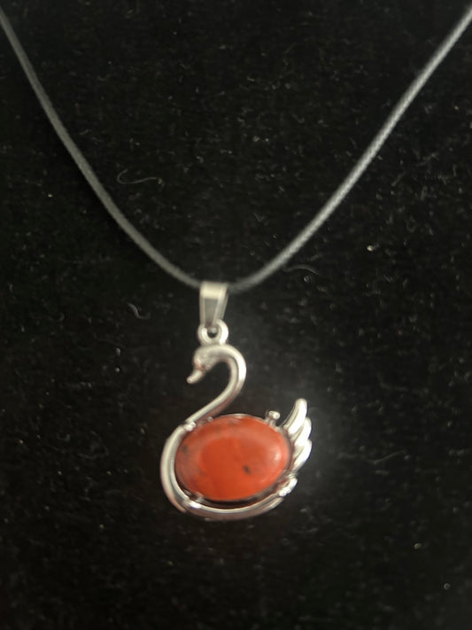 Agate Swan Necklace