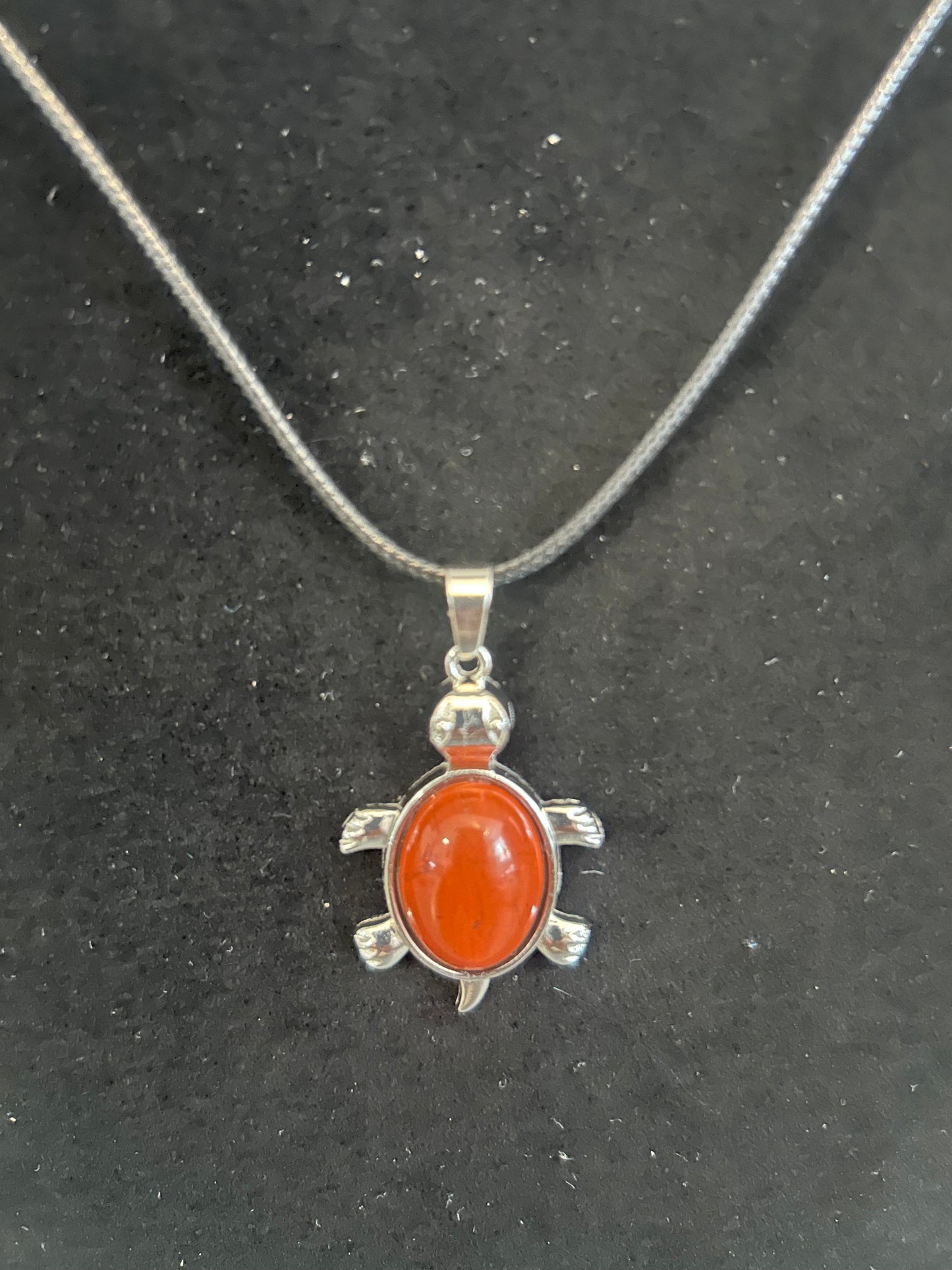 Carnelian Turtle Necklace