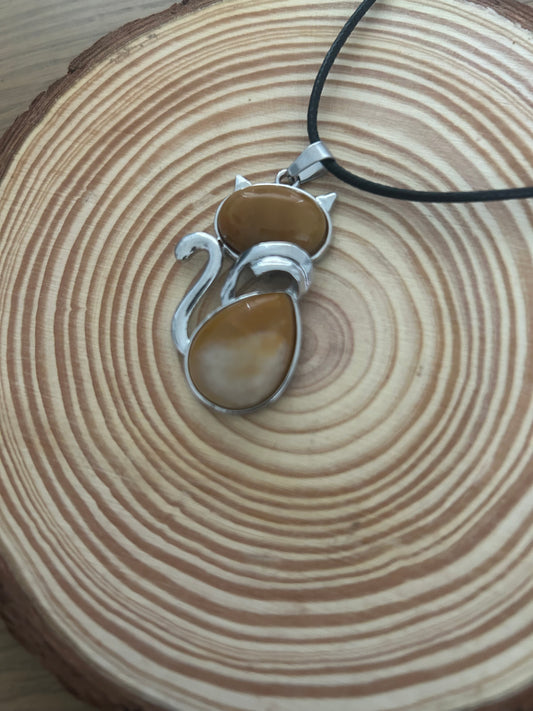 Jasper Cat Necklace