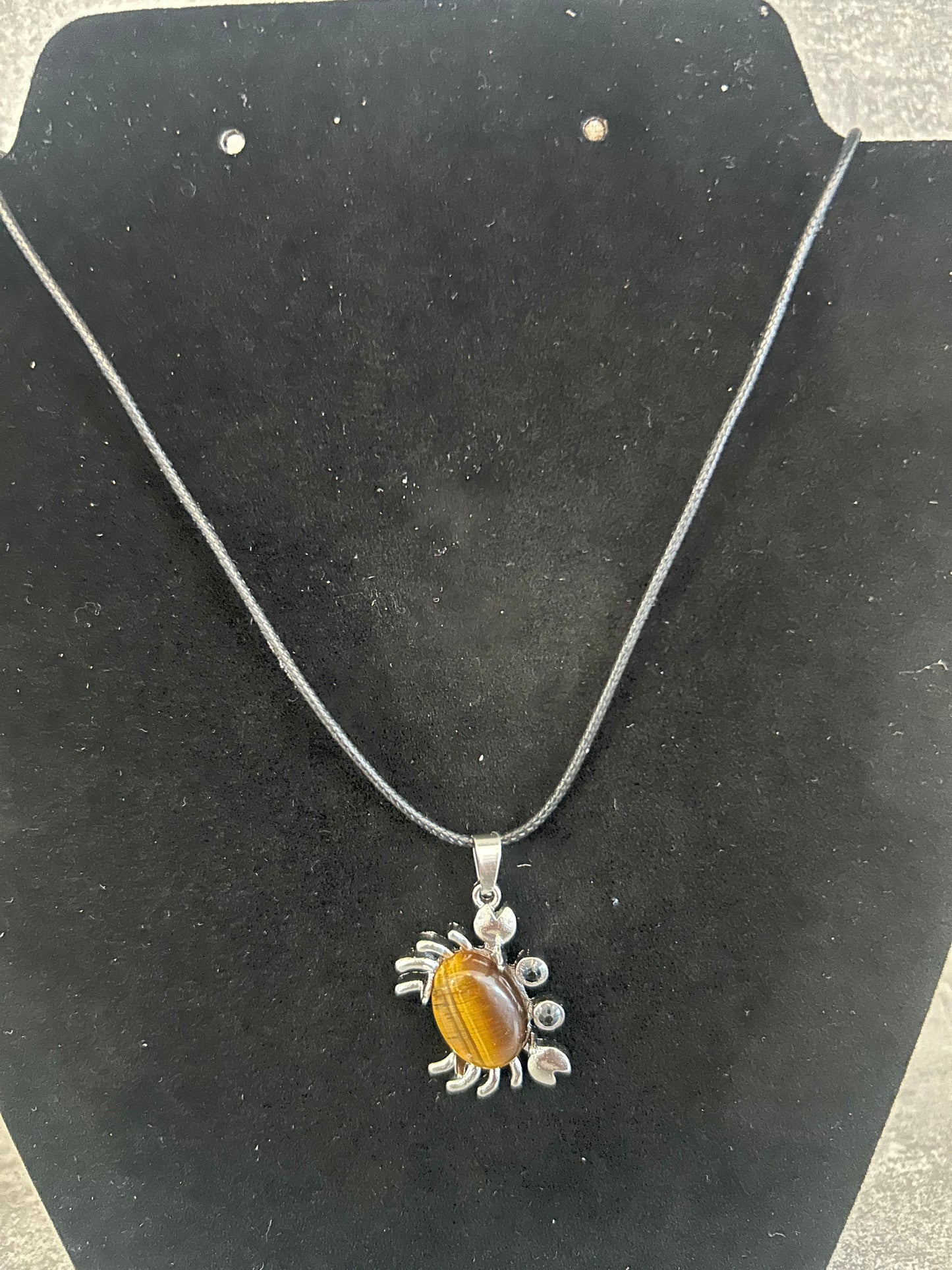 Tigers Eye Crab Necklace